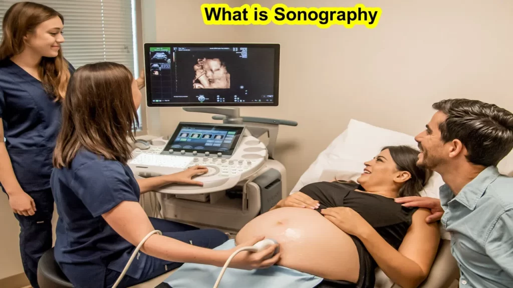 What is sonography done for?